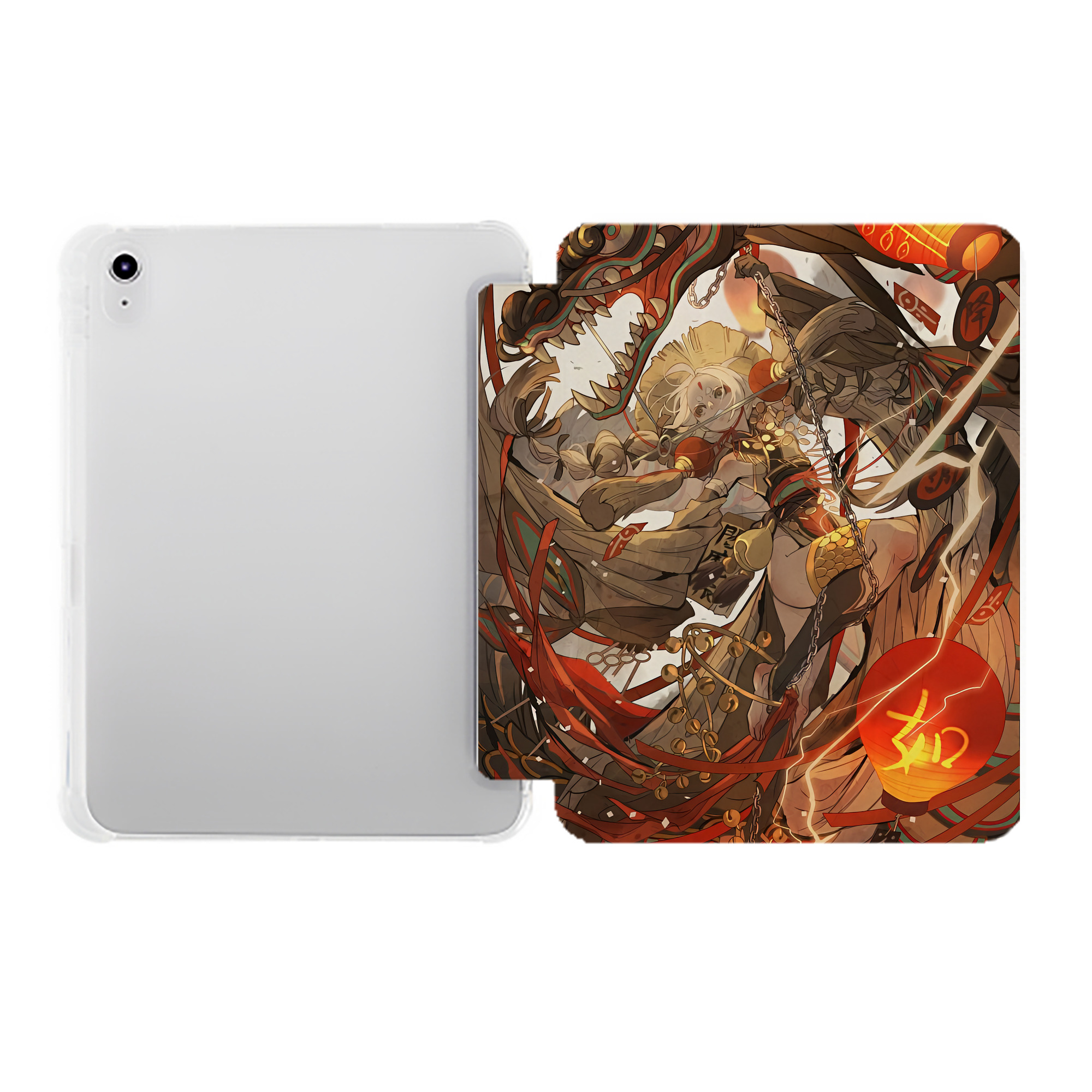 （画像用） 刀剣乱舞 Touken Ranbu IPad ケース ペン収納付き 三つ折りスタンド PUレザー×シリコン 対応機種9.5/10.5/10.9インチ